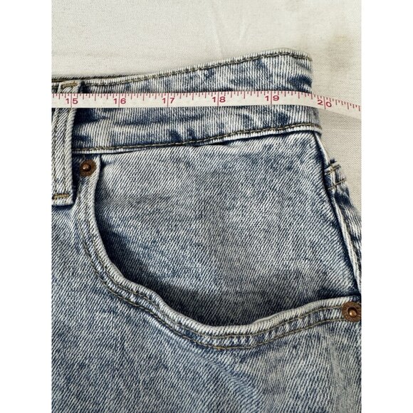 ON High Rise Pockets 18 Button Front Skirt Acid Wash Y2K 90s Vibes Skater Grunge - Picture 7 of 10